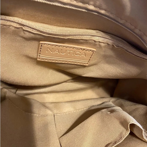 Nautica Tan medium Handbag with braided Handles . Like New condition. - Picture 10 of 12